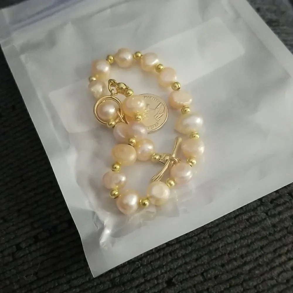 Baroque Fresh Water Pearls Champagne - Picture 4 of 10